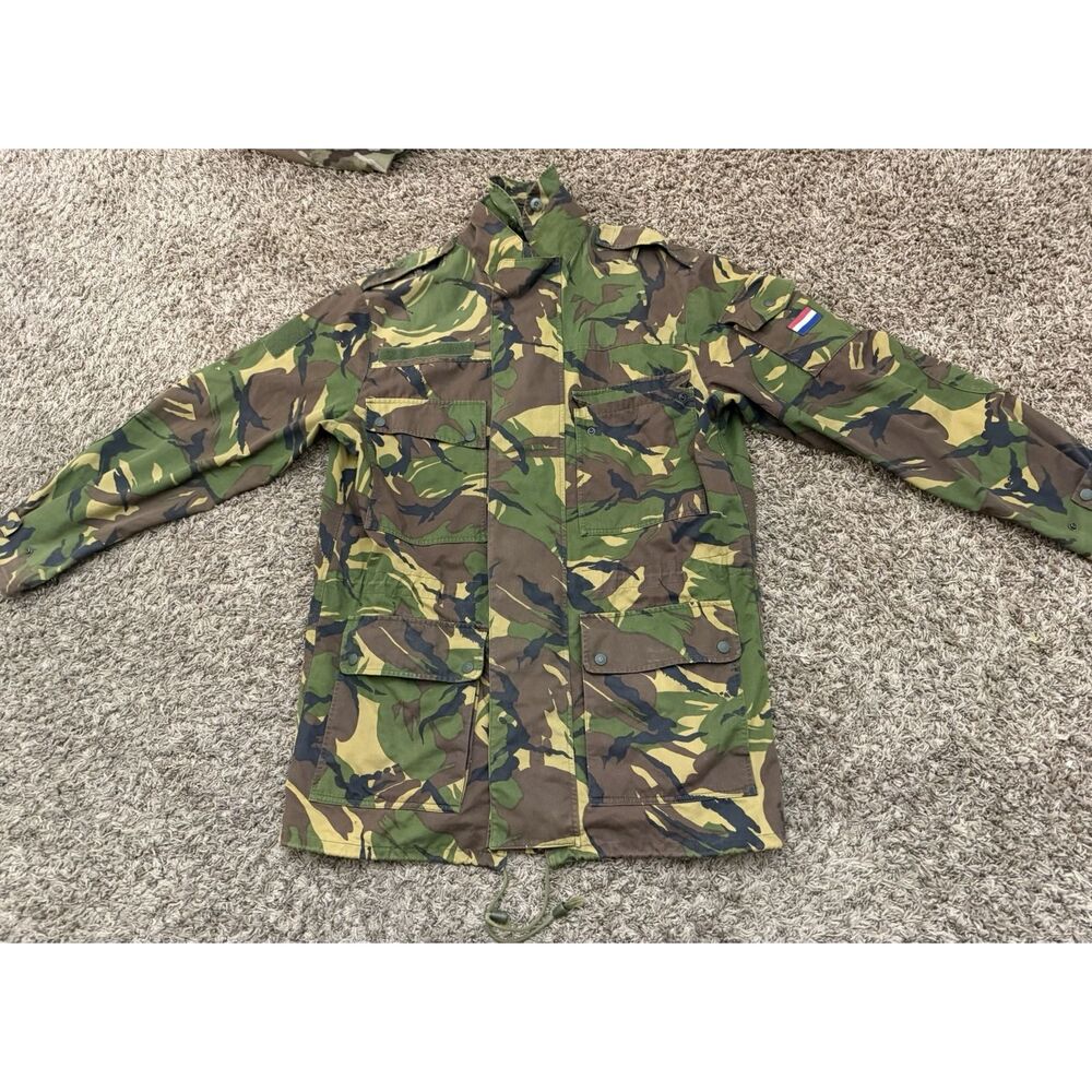 Vintage Dutch Army Field Jacket Camo Netherlands  Military Mens Size XL